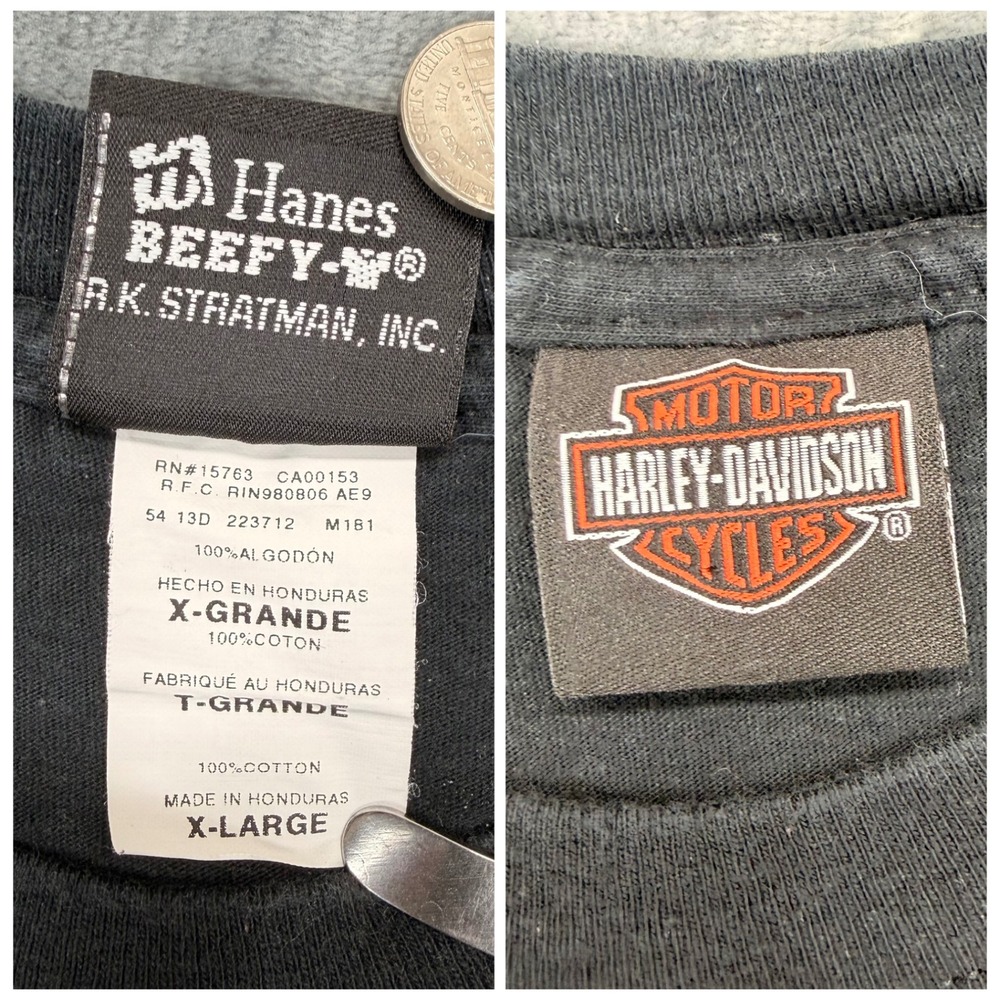 Harley 110th Anniversary Pinup Babe Sleeveless Shirt Mens XL Black Tee - Picture 5 of 9